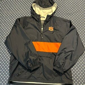 Charles River Auburn University 1/4 Zip College Windbreaker Jacket Mens Size M